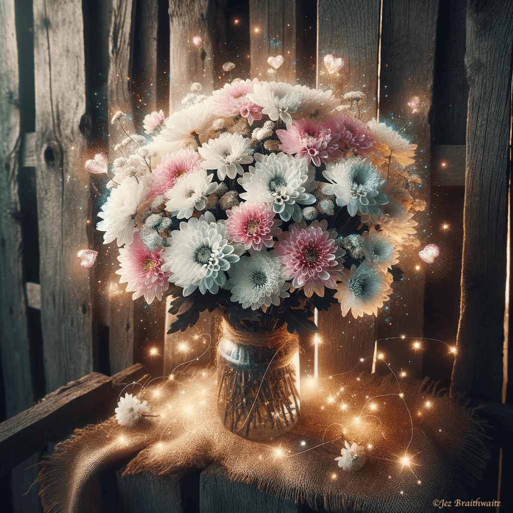 Chrysanthemum Bouquet: FOTD Jan 11 with Magical AI Artistry