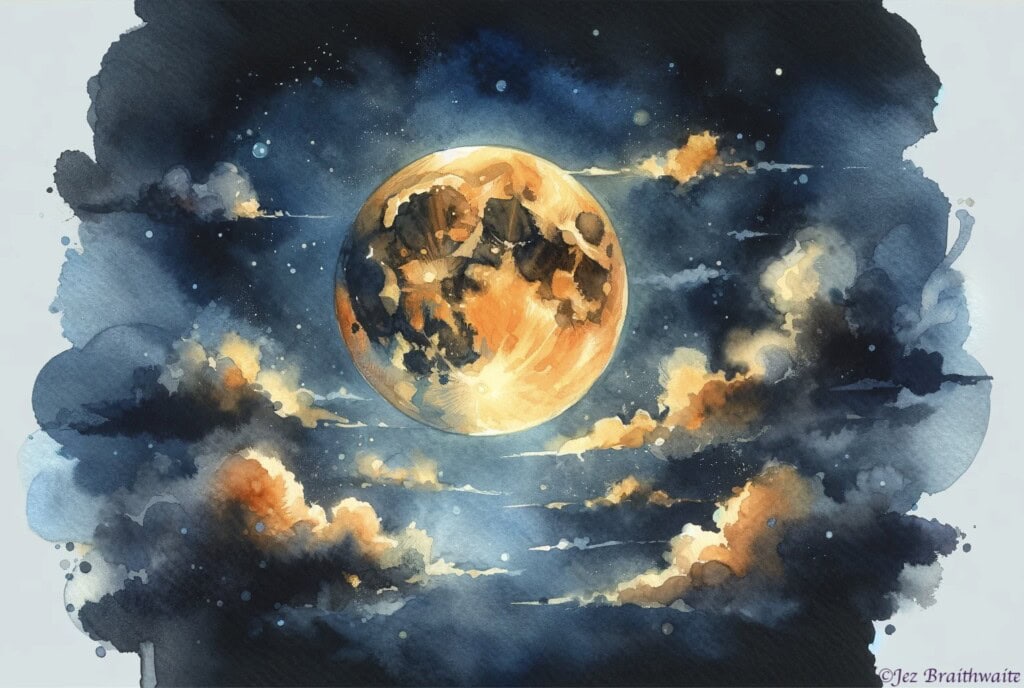 Hot Mods generated image of orange moon