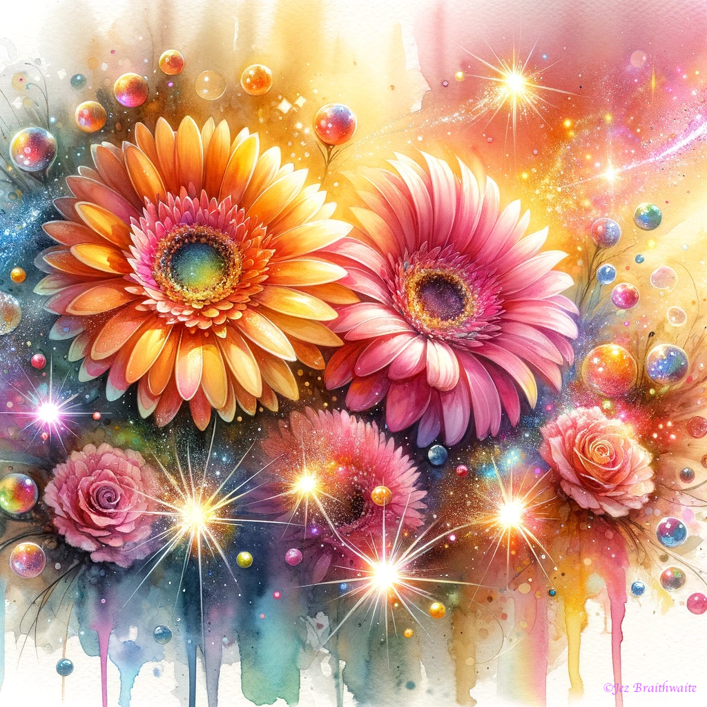 Gerbera Daisies: FOTD Feb 04 with AI Artistry