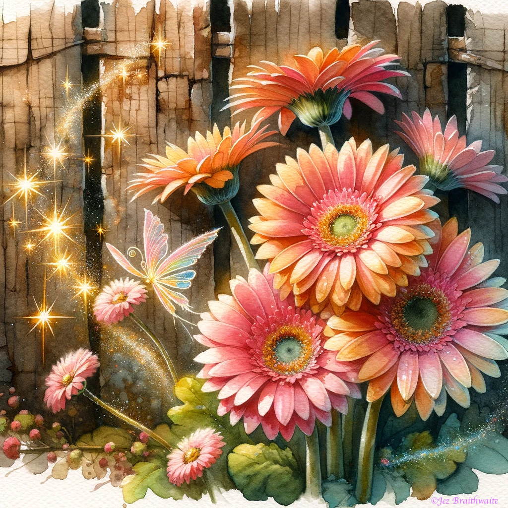 Gerbera Daisies: FOTD Feb 03 with AI Artistry