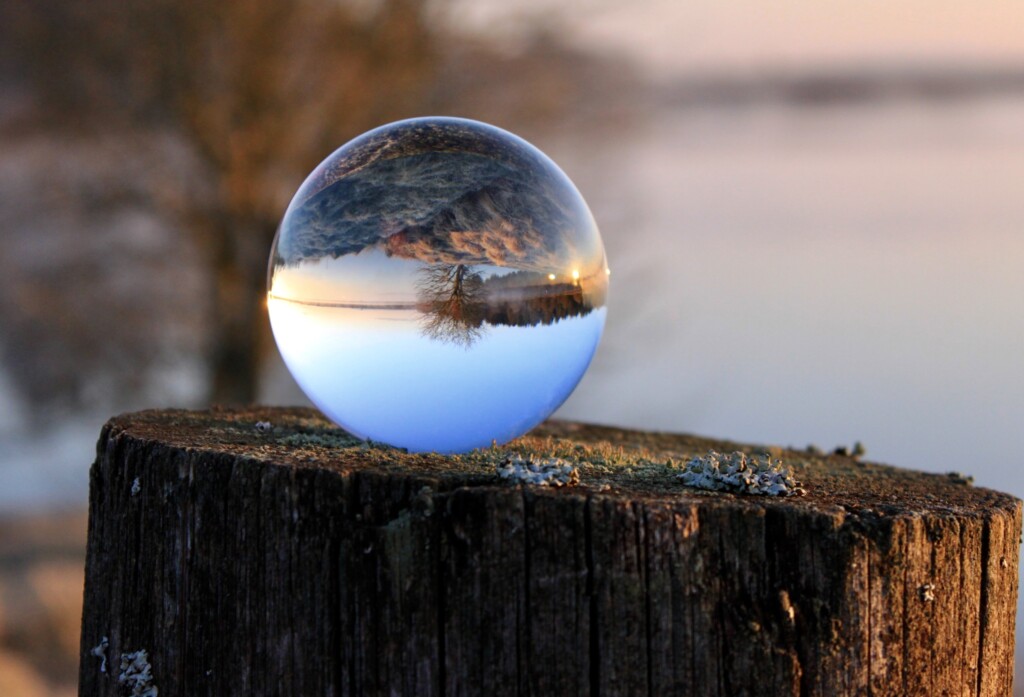 Lensball shot of Fannyside Lochs