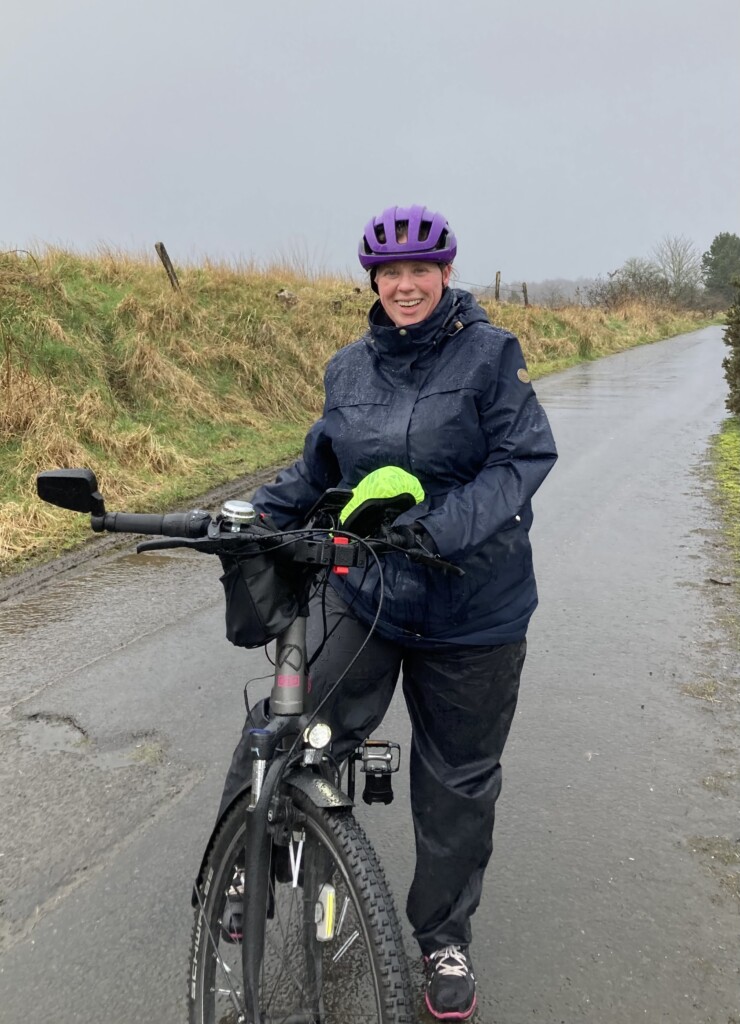 Rainy bike-ride
