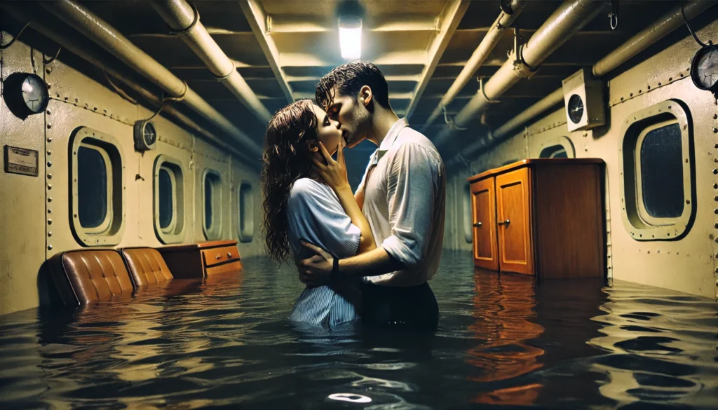Kiss in a flooded compartment