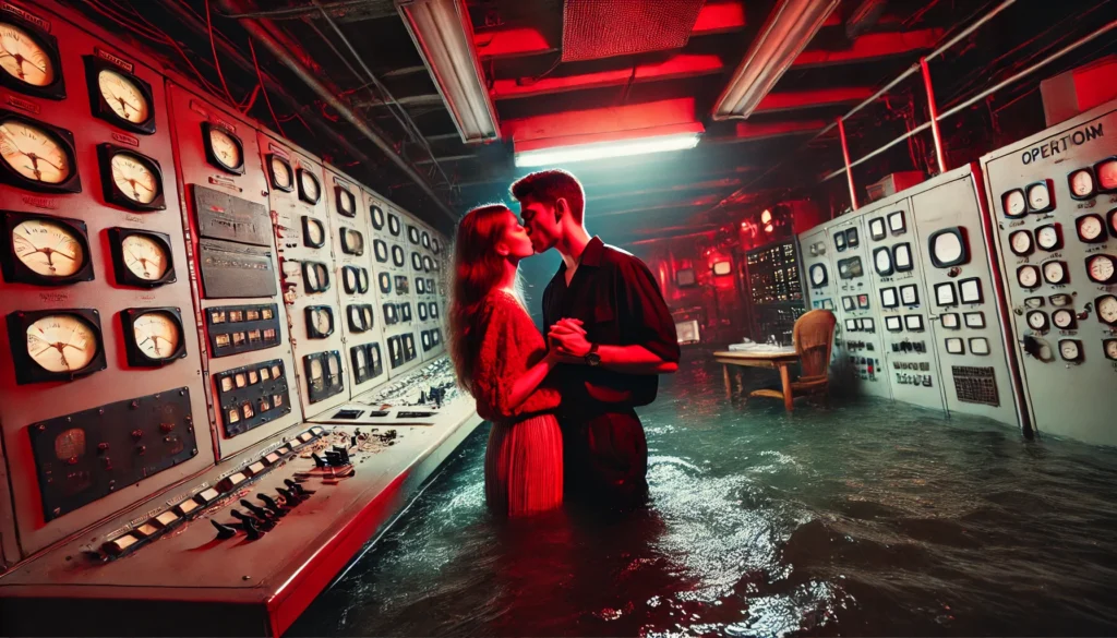 Kiss in a flooded ops room